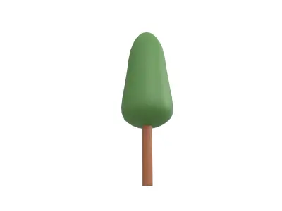 Cartoon Tree v4 002 Low-poly 3D model