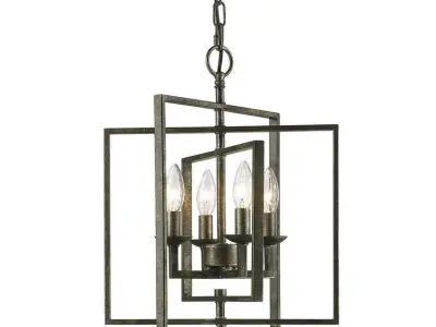 Zoe Light Geometric Chandelier 3D model