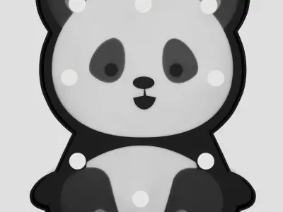 Panda-shaped night light 3D model