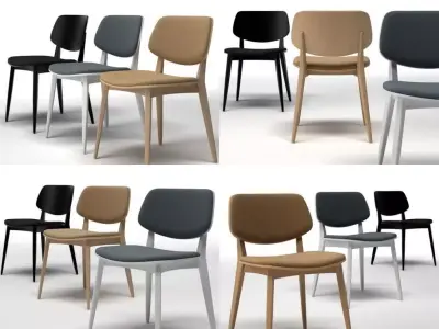 Chair modern dining 3D model