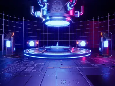 UE5 Sci-fi Lighting Studio 3D model