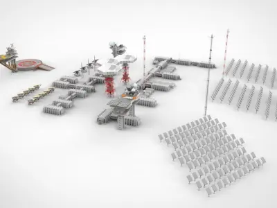 sci fi outpost 3D model