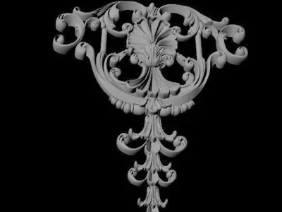 dekor ornate ornament 3D model 8