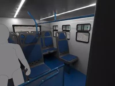 Toyota Hilux Simple Cab Passenger Transport Module 3D model