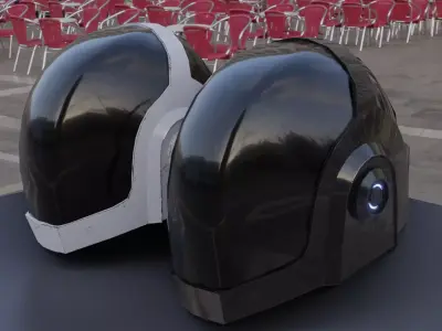 Helmet Sci-Fi  Low-poly 3D model