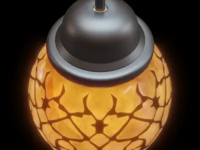 lampshape moroccan lamp Low-poly 3D model