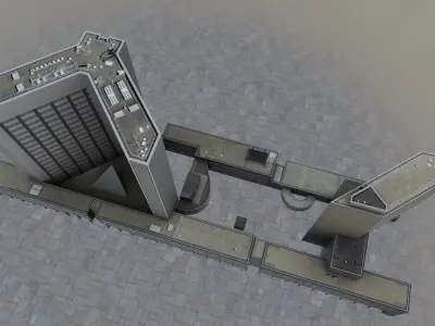 Amsterdam Belastingdienst Low-poly 3D model