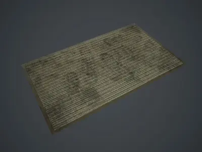 Front Door Floor Mat PBR Game Ready Low-poly 3D model