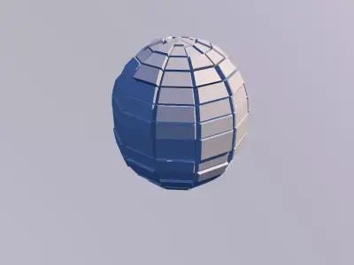 Sci Fi Sphere Object No6 - Pyramid Sphere Torus 2019 Low Poly 3D model