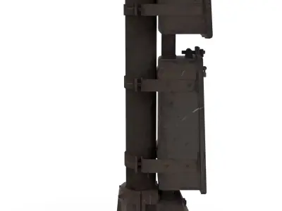 Train Traffic Light 9 3D model