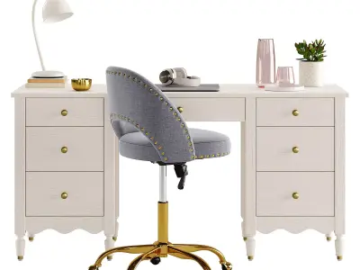 Camille Storage Desk 3D model