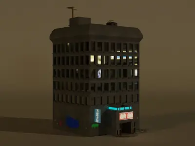 Cyberpunk Hotel 3D model