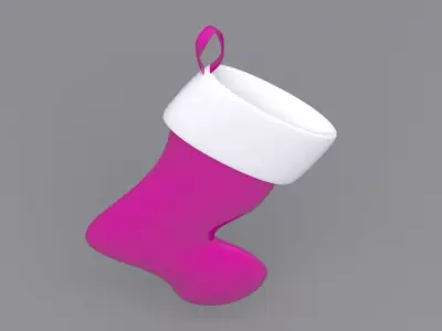 Christmas Stockings pink 3D model