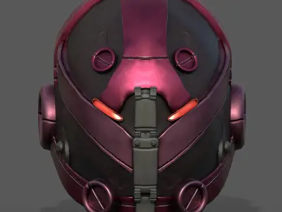 Helmet scifi fantasy futuristic military  Low-poly 3D model get