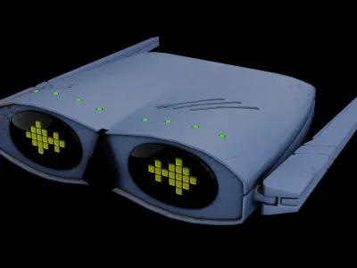 WIFI Router Robot Drone 3D model