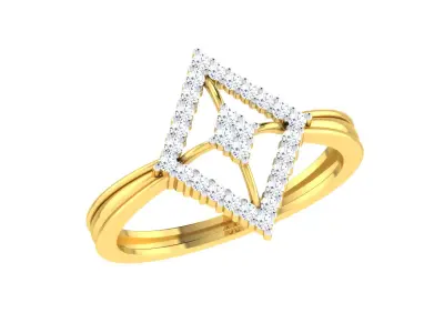 Solitaire Engagement Wedding Band Ring 3D print model order