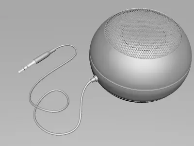 Speaker 3d model with light Low-poly 3D model