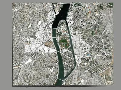 Cityscape Cairo Egypt 3D model