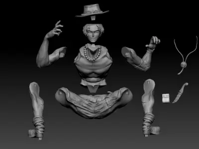 Lamp Portgas D Ace One Piece 3D print model