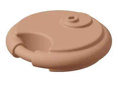 Plastic Round Padlock Toy 3D model