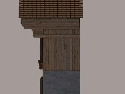 Alpine House Low-poly 3D model