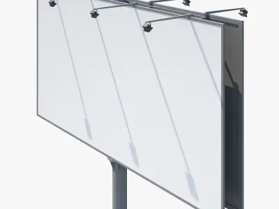 Billboard empty on pole 3D model