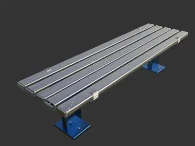 Bench Clean Metal 3D model