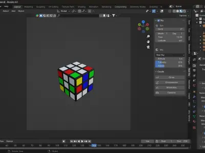 Rubix cube Free low-poly 3D model