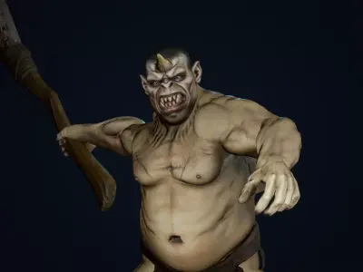 Ogre 4 Low-poly 3D model
