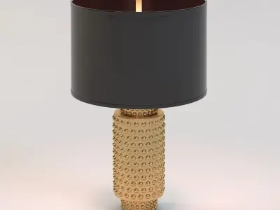 Robert Abbey Large Dolly Black Shade Gold Glaze Table Lamp 3D model