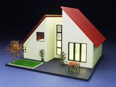 Isometric Modern House - Exterior 3D model