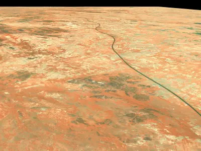 NEOM city topography Saudi Arabia - tile n26 e39 3D model