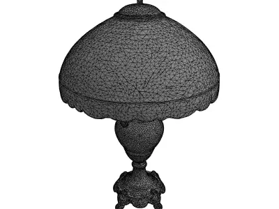 Vintage Tiffany Style Table Lamp Low-poly 3D model