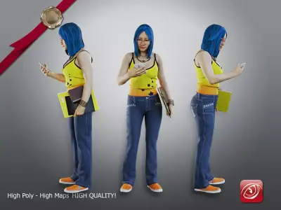 Student Female AAS 2130 005 3D model