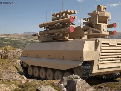  Desert Combat Vehicle with Missile Launchers Simplified 