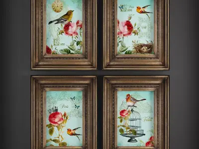 Picture Frames Low-poly 3D model