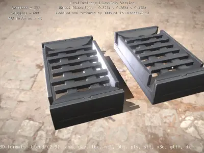 Road Drainage 1 Low-Poly Version Low-poly 3D model