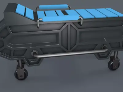 Sci Fi Bed 3D model buy
