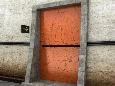 Fire Exit 3d Model Low-poly 3D model