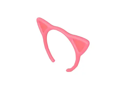 Cat Ear Headband v3 005 Low-poly 3D model