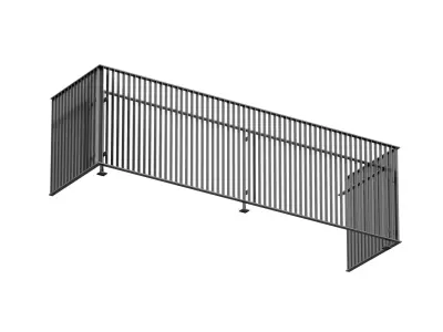Metal fencing metal fence fencing for balcony 3D model
