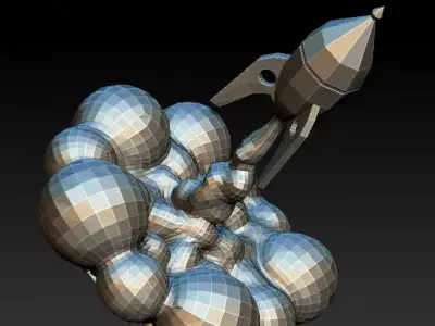 Rocket- puff- smoke 3D print model