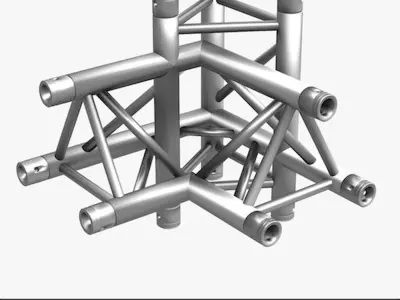 Triangular Truss Corner Junction 102 3D model