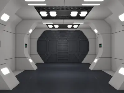 Modular Sci Fi Interior 3D model