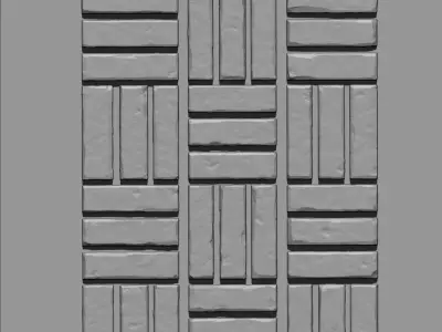 Bricks Pattern VDM Brushes with Obj and Fbx 3D model
