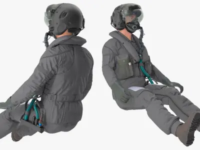  F-35 Fighter Pilot in Seated Position 