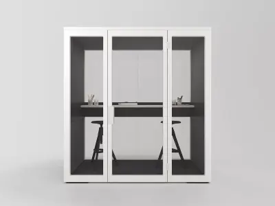 Talky M Bar Window Meeting Pod 3D model