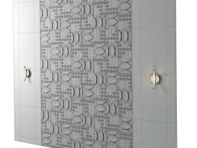 Decorativ panek m3ld ace pvc wall tile 3D model