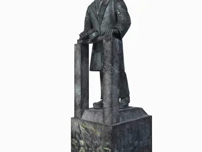 Lenin statue Low-poly 3D model