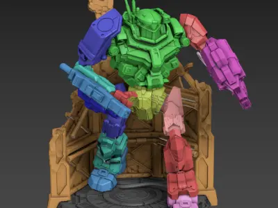 Dark Knight Poseable 160mm and 50mm 3D print model